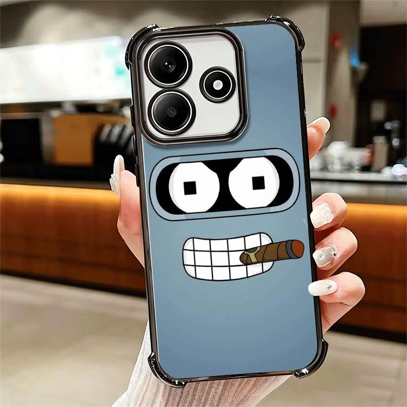 Cartoon Funny F-Futuramas Soft Phone Case For Xiaomi Redmi Note 14 15 Pro Plus 13 12 11S 11T 5G 10 9S 9 Plating Anti-Fall Fundas