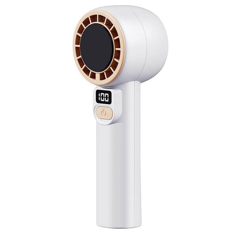 New ice compress handheld high-speed fan mini outdoor portable USB charging refrigeration turbine digital display small fan 61*57*164mm