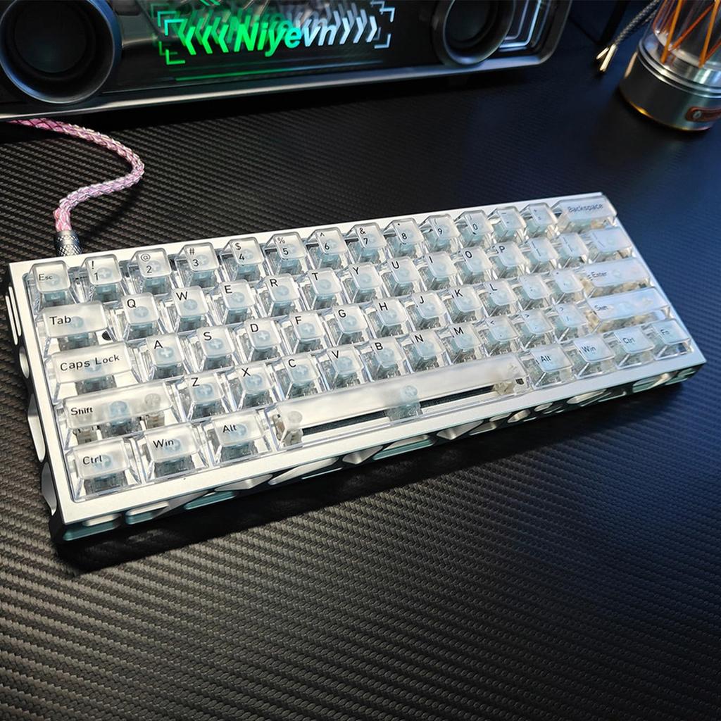 XEANIXIE H60C Gaming Mechanical Keyboard with CNC Aluminum Alloy Open Hole Magnetic Rapid Trigger Actuation 800Hz Report RGB Wired Japanese