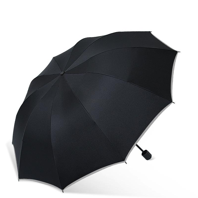 Large oversized men's double reinforced wind-resistant safety reflective strip sun protection parasol outdoor