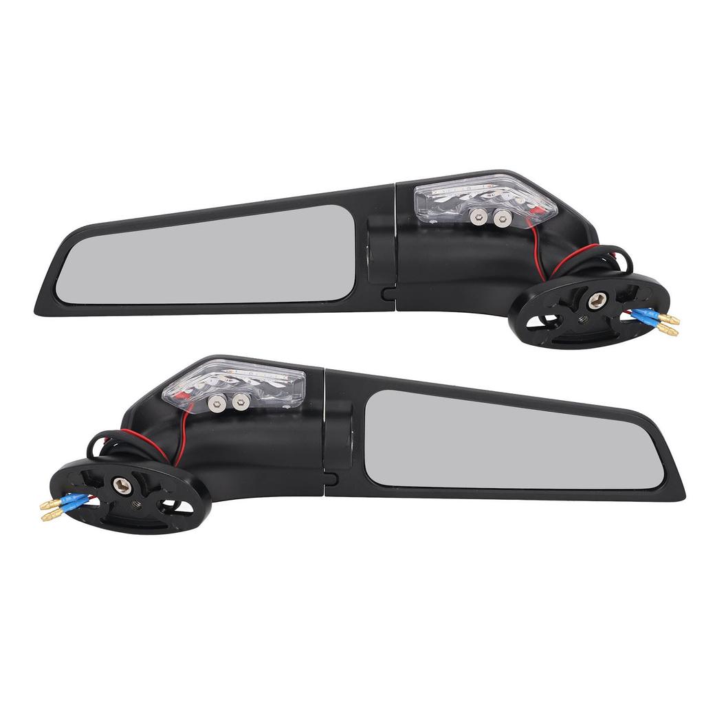 Sportovní motocyklové levé pravé boční zrcátko otočné zpětné zrcátko s LED světly náhradní