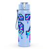 1PC Number 67 Colorful Graffiti Print 750ml Color Plastic Sports Water Bottle Leakproof Flip Straw Lid Suitable for Sports Office Home Use