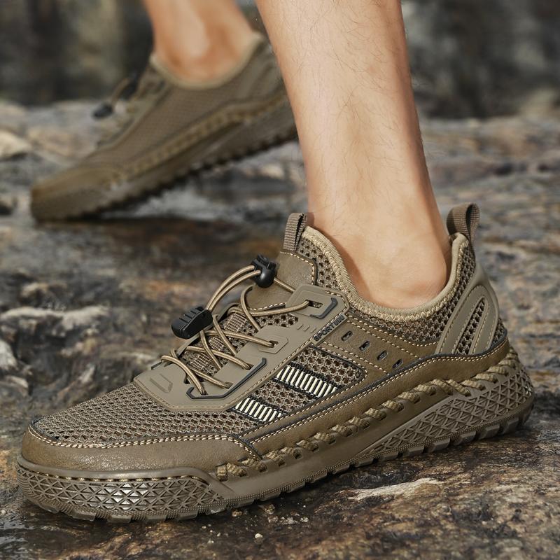 Fashion Italian Brand Men's Outdoor Mesh Casual Shoes High-quality Handmade Soles Men's Hiking Camping Shoes Versatile Summer Sandals
