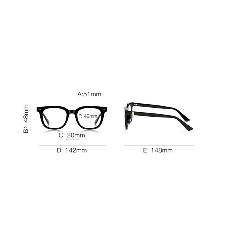 Transparent Blue Frame Square Short-Sight Prescription Glasses For The Nearsighted  Myopia Eyeglasses  0 -0.5 -0.75 To -6.0
