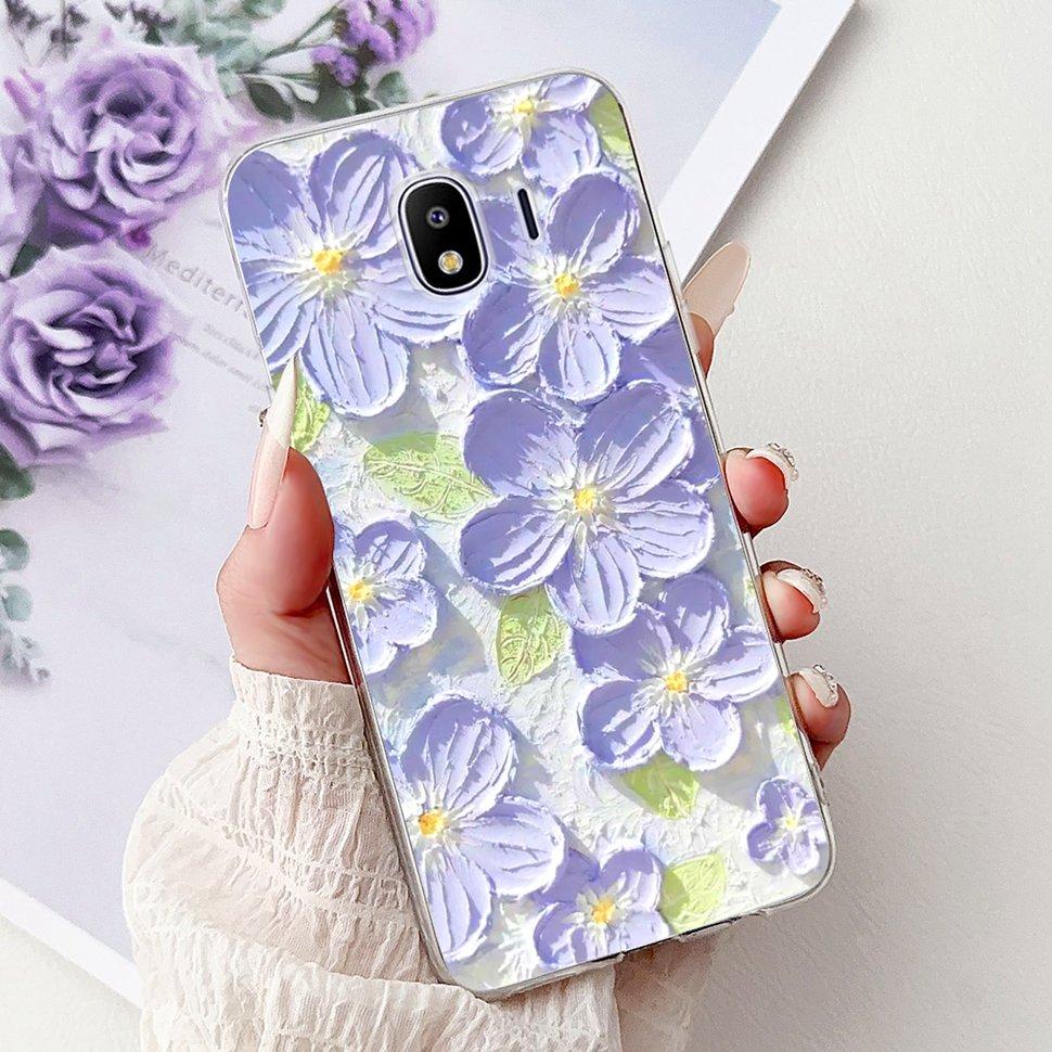 For Galaxy J4 2018 Case SM-J400F Fashion Painted Cover Soft Silicone Phone Case For Samsung Galaxy J4 2018 Fundas Capa Bags