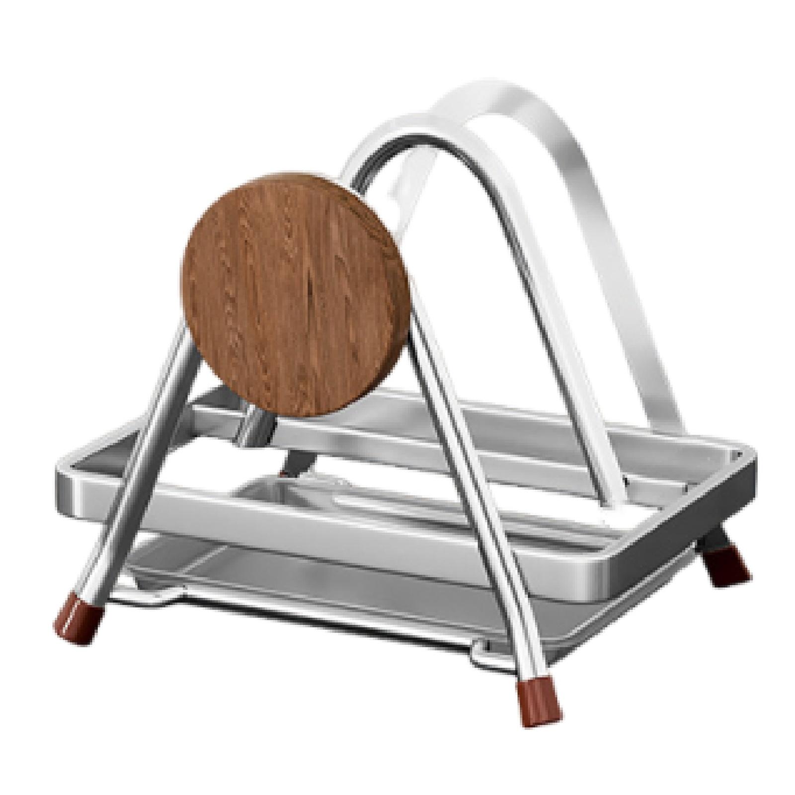 Kitchen Cutting Board Rack Pot Lid Holder Organizer Single Countertop Chopping Board Stand one size