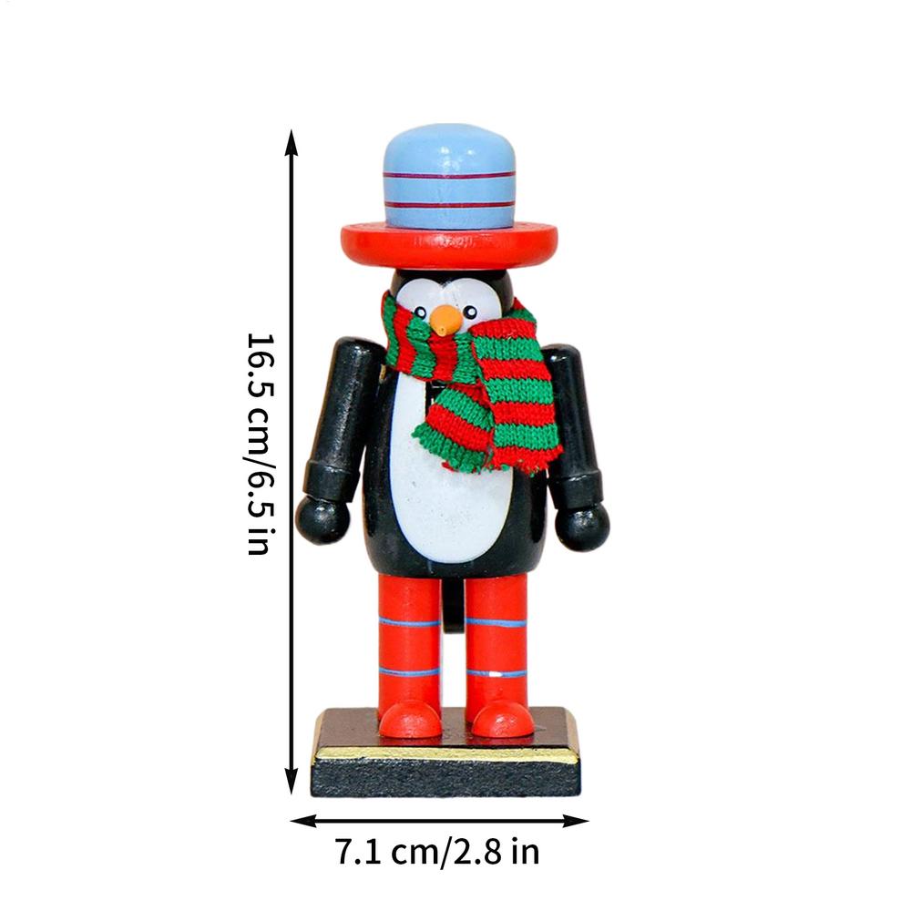 4 szt. Żołnierzyk Dziadek do Orzechów Boże Narodzenie 16CM Mała Marionetka Rękodzieło Statuetki Choinkowe Ozdoba Festiwalowy Prezent Dekoracja Domu