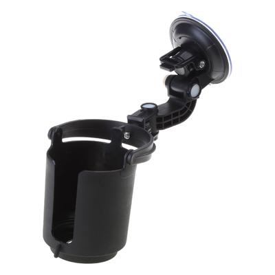Liels plastmasas glāžu turētājs Melns sūkšanas dzērienu turētājs automašīnām, kravas automašīnām, traktoriem, dzīvojamajām mājām Regulējams ūdens glāžu turētājs