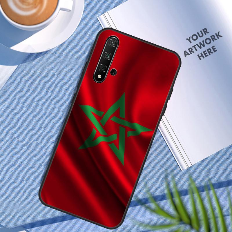 Morocco Moroccan Flag For Huawei Nova 11 12i 3i 7i 8i 9 10 SE Y60 Y61 Y70 Y72 Y73 Y90 Y91 P20 P30 Pro P40 Lite Case