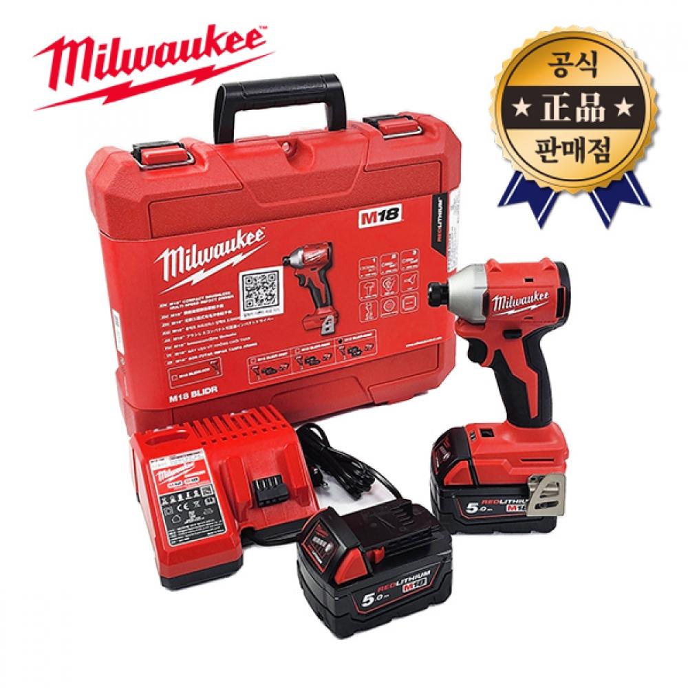 

Компактный ударный шуруповерт Milwaukee M18 BLIDR 502C 5,0 Ач, 2 аккумулятора, 18 В, зарядный удар