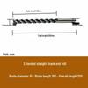 High-Speed Steel Extended Straight Shank Three-Flute End Mill, 2.5-10mm, White Steel
