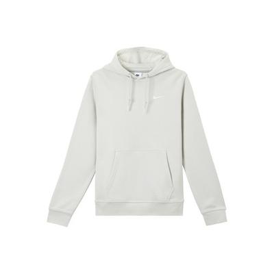 Comfortable Casual Soft Fleece-Lined Warm Hooded Sweatshirt for Men White