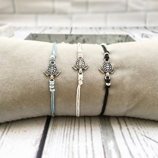 3 Stück Damen Schildkrötenanhänger Mix Farbe Stilvoller Fußkettchen Fußkette für Party