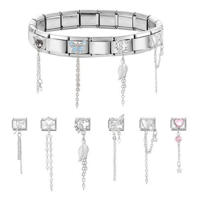 Stainless Steel Bracelet Charms Fit 9mm Bracelet DIY Bracelet Kit Outfit Matching
