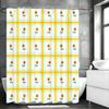 Checkered Sunflower Shower Curtain, Bathroom Decorative Shower Curtain, Waterproof Shower Curtain with Hooks