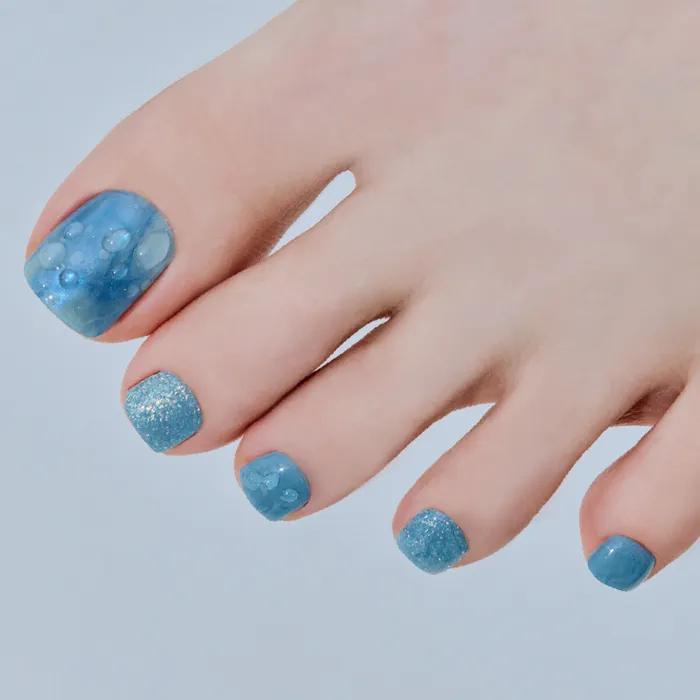 Blue Crystal Gel Pedi