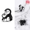 Authentic copper Black Sea Penguin Pendant Featuring Blue Zircon Heart Sea Star Shape Bead Charms Compatible With Bracelets Jewellery Diy Women Gift