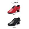 Women Modern Dance Shoes  Girls Latin Waltz Salsa Beginner Practice Dance Shoes PU Leather Dance Shoes Heeled 5CM