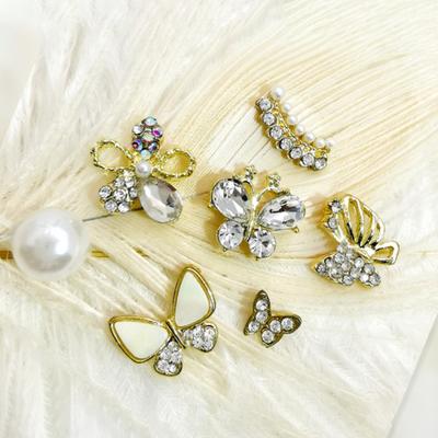 10 шт. Декори для нігтів у формі сяючого метелика. Вишуканий DIY Nail Art Alloy 3D Butterfly. Прикраси для нігтів. Манікюр для манікюрного салону