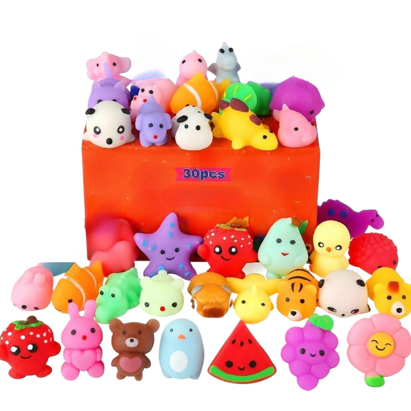 

Pack Of 30 Adorable Stress-relieving Toys, Perfect As Party Favors. Miniature Animal Shapes, Stress-relieving Sensory Toys (random Designs). One Size