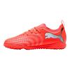 Puma Future 9 Play Comfortable Fit Support Low Top Kids Football Shoes Kids football shoes Red Silver 108929-01
