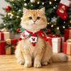 Holiday Dog Cats Neck Scarf with Christmas Character, Triangular Fabric Neckwear for Family Gathering, Seasonal Photos, and Pet Styling