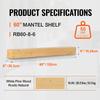 Fireplace Mantel Wood Shelf Floating Rustic Fireplace Mantel 60" Natural