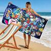 Kirby Cute Art Print Beach Towel, Large Soft Quick Dry Towel for Beach Camping Swimming