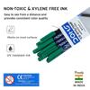 Doms Non Toxic CD DVD OHP Marker Pens Green Pack Of 1 20pcs For Office School Multi Surface Writing Labelling Smooth Ink