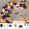 Halloween Bat Decoration Balloon Garland Arch Kit 3D Spider Bat Foil Black Orange Ballon Latex Confetti Globos Party Supplies
