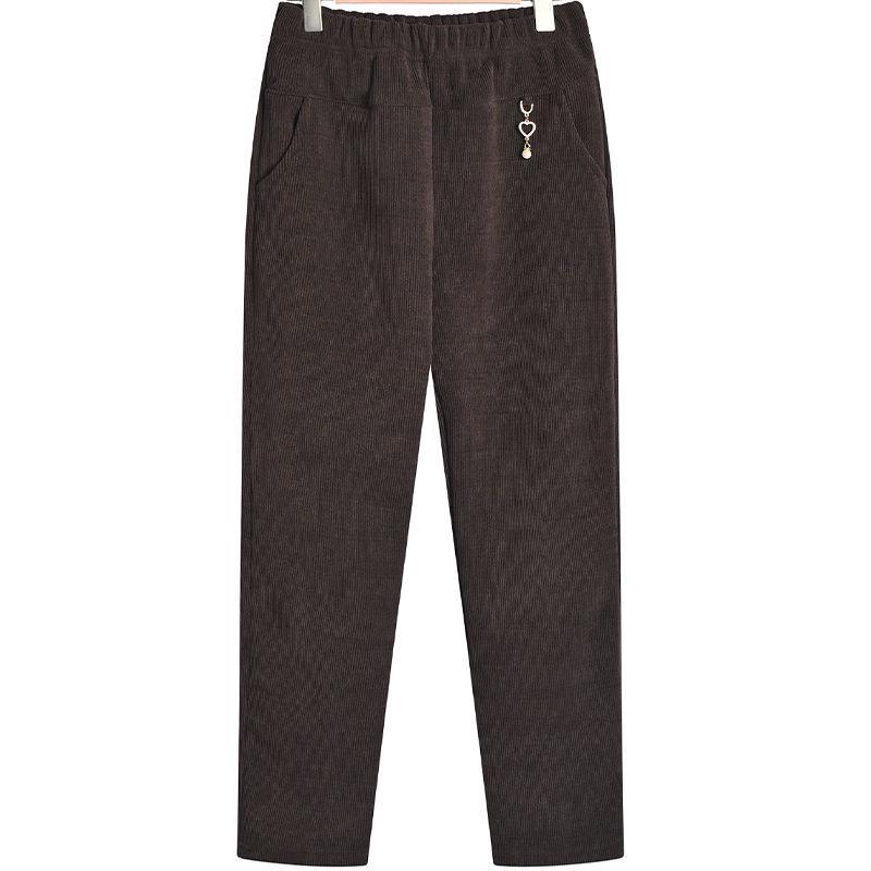 Omas Übergrößen Kordhosen mit Fleecefutter für Frühling, Herbst und Winter