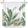 Cute Plant Pattern Shower Curtain With Hooks Waterproof Mildew Resistant Easy Install Washable For Home Bathroom Apartment