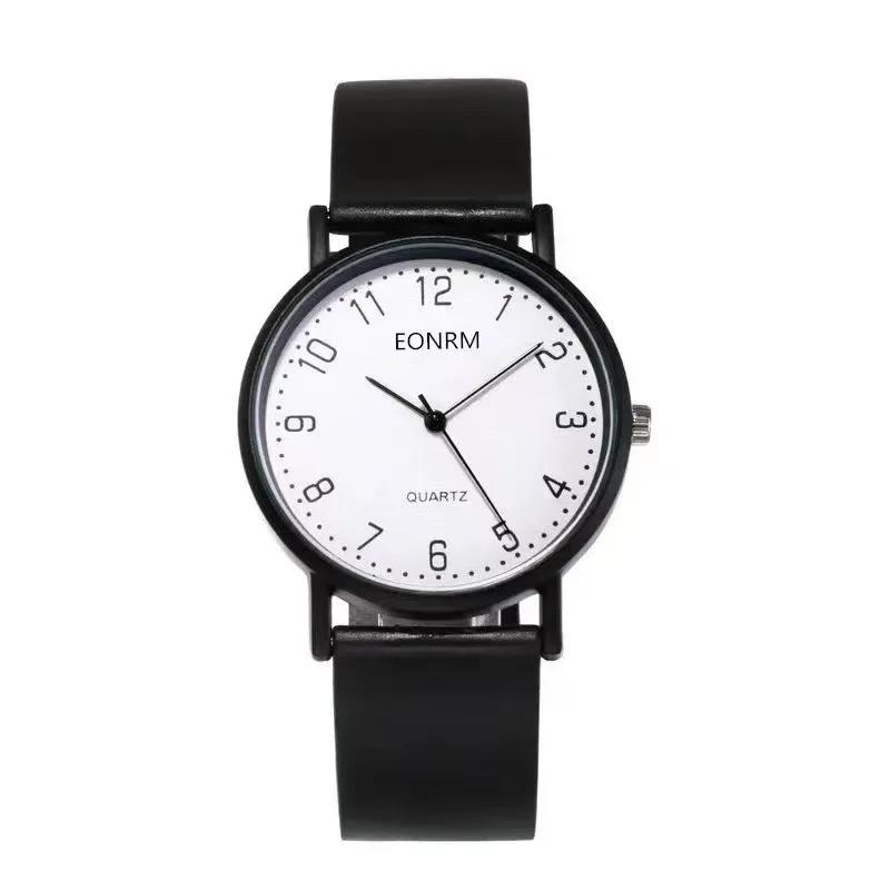 Simple Black White Quartz Watches for Woman Minimalist Design Silicone Strap Wristwatches Ladies Fashion Woman Watch Reloj Mujer