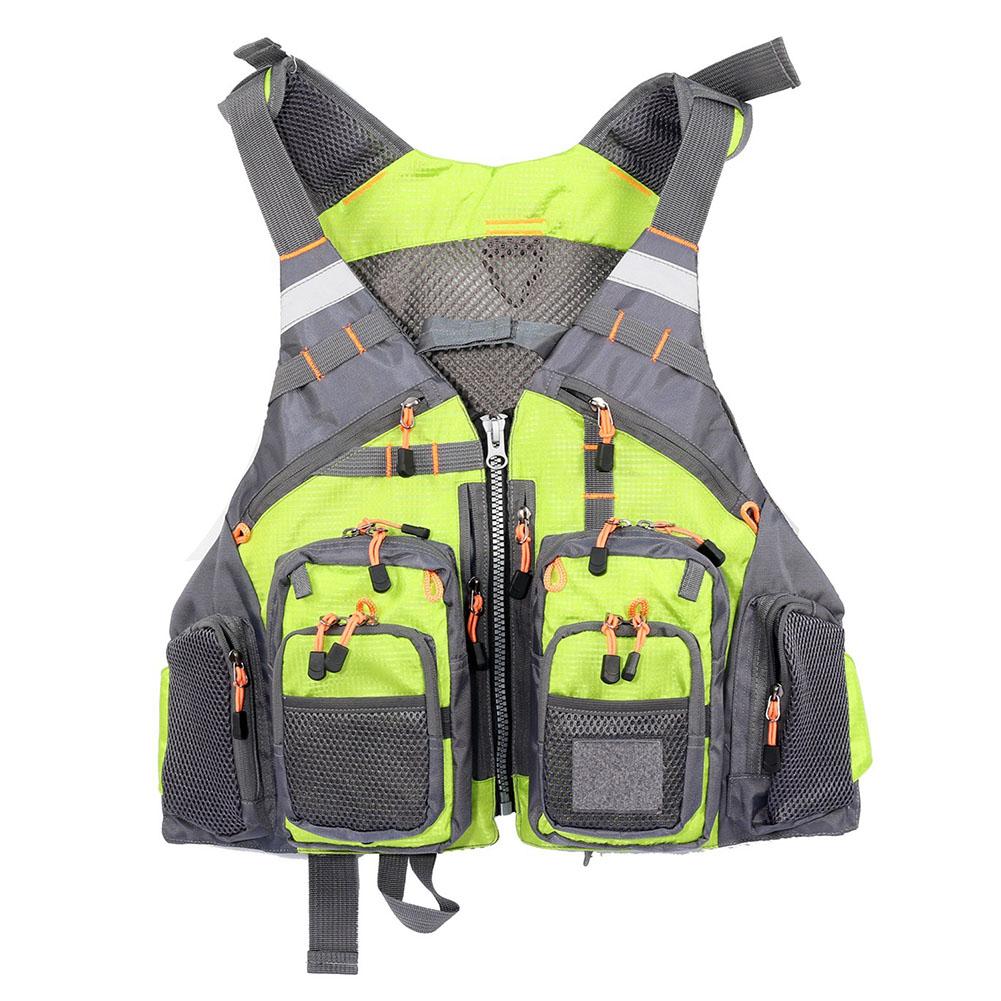 Erkekler balıkçı yeleği çok fonksiyonlu nefes alabilen çoklu cepler Oxford kumaş açık kolsuz yelek balıkçı ceketi