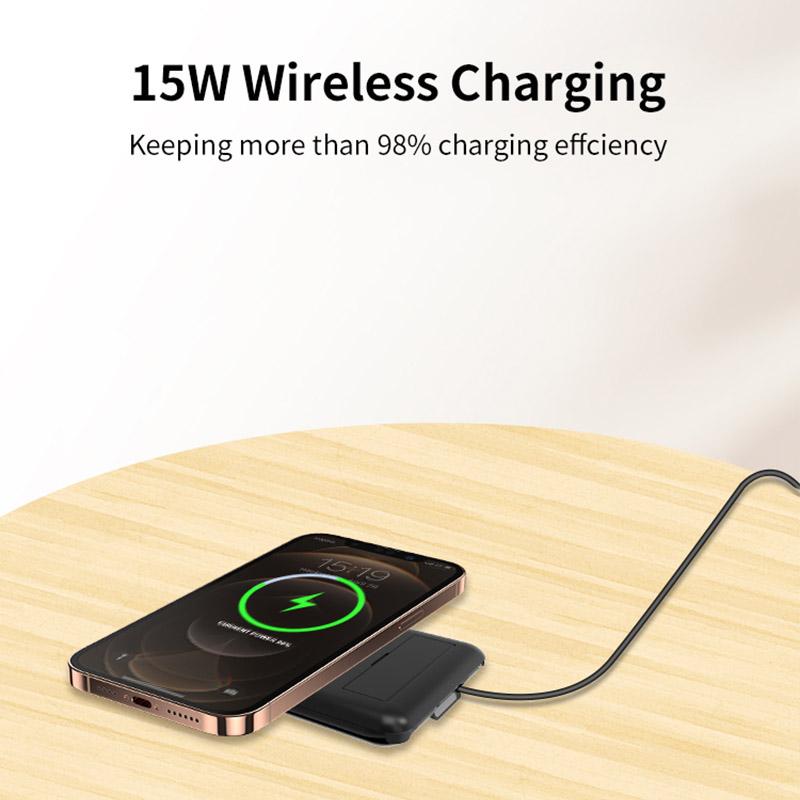 New Multi-function Universal Smart Adapter Card Storage Box 15W Wireless Charging for iPhone Travel Portable Storage Bag