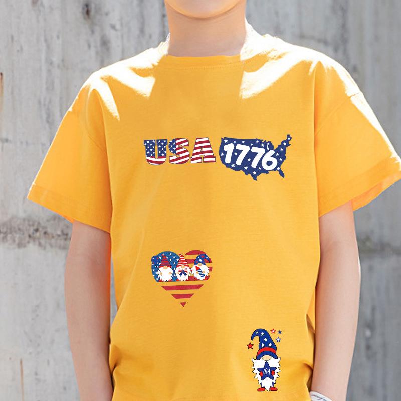 4 luglio Toppe termoadesive Adesivi termici T-shirt Felpe con cappuccio Pressa a caldo Applique Fai da te Parches Ropa Adesivi per abbigliamento Trasferimento termico