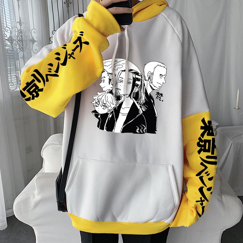 

Аніме Токійські Месники Косплей Толстовка Манга Мультфільм BRAHMAN Imaushi Wakasa та Senju Kawaragi Графіка Унісекс Вільні світшоти XXXL жовтий