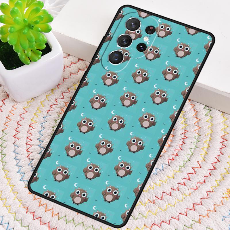 

Owl Cute lovers Kawaii Cartoon Silicone Phone Case For Samsung Galaxy note 10 pro S26 S25 S24 S23 S22 S21 Plus Ultra Capa Cover Galaxy S24+