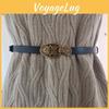 Waist Leather Belt Women Slim With Metal Clasp For Fashionable Casual Outfits