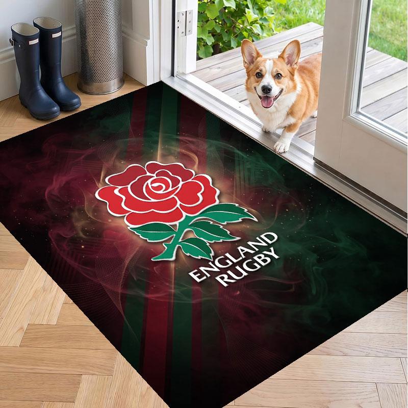Soft Floor Carpet England Rugby Pattern Area Rug Decorative Mat For Home Room Decoration