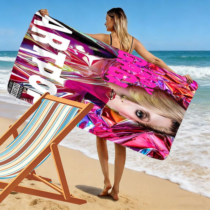 LADY GAGA Print Beach Towel, Large Soft Quick Dry Towel for Beach Camping Swimming