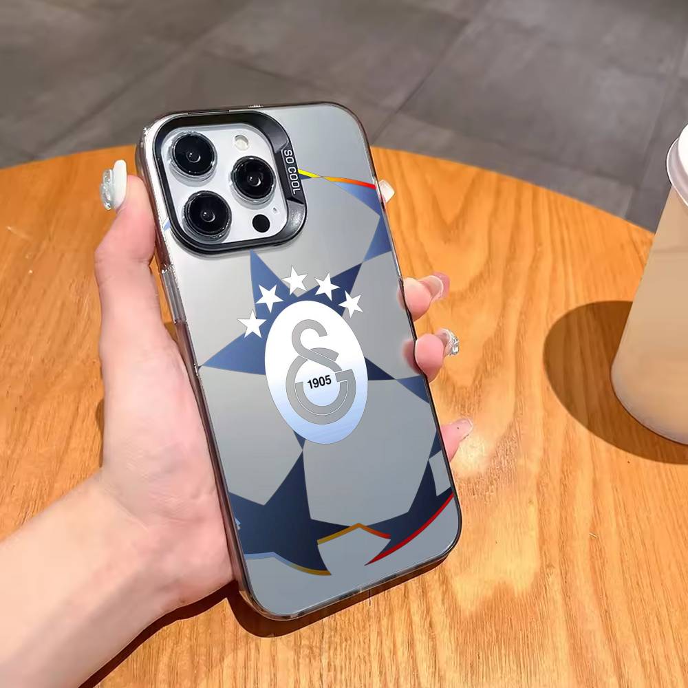 1PC G-Galatasaray S-SK pattern 1905 Phone Case For iPhone17,16,15,14,13,12,11,Pro,MAX Gray Matte Silicone Black Cover iPhone16plus