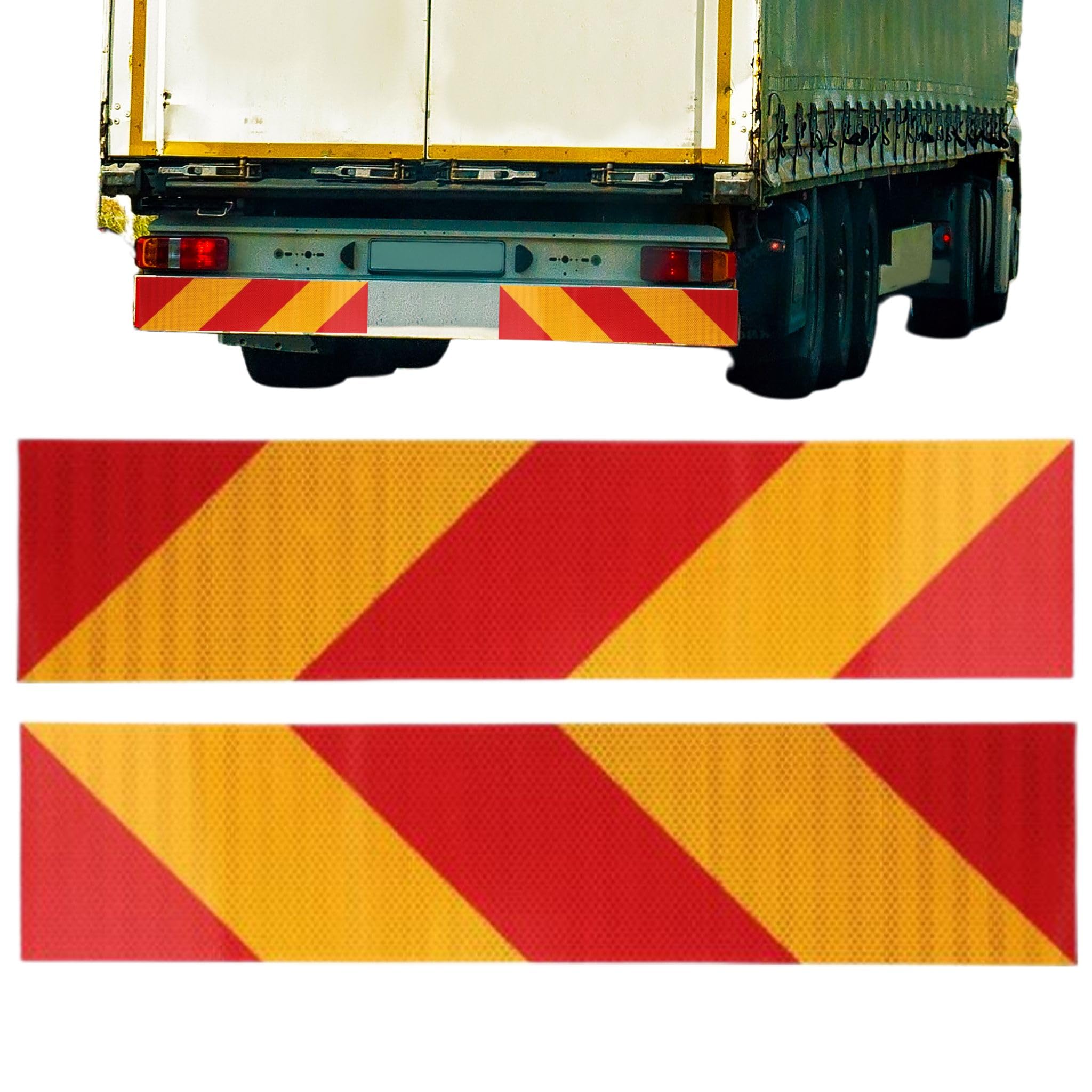 

bath&bath Large Car Reflector Reflector Set of 2 Rear Zebra Truck Tractor Trailer Bus (Sticker) Symmetrical