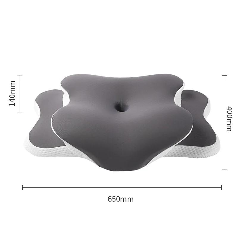 Ice Silk Pillowcase Ergonomic Cervical Pillow Memory Foam Pillow Neck Pain Relief Comes Adjustable Home for Back Side Sleepers