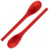 Food Grade Silicone Spoon Long Handled Integrated Salad Spoon Juice Mixing Spoon Children's Spoons Small Spoon Kitchen Utensils