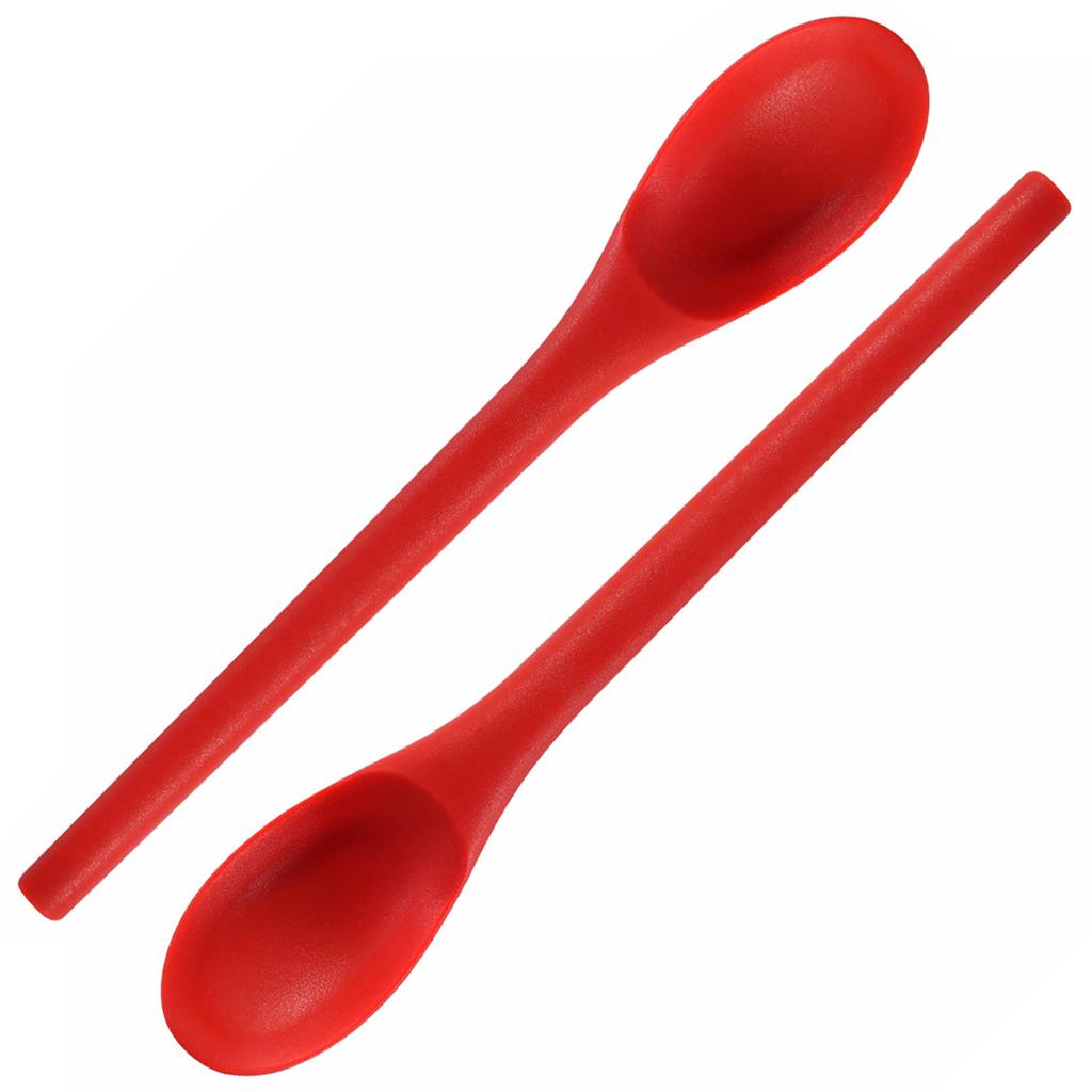 Food Grade Silicone Spoon Long Handled Integrated Salad Spoon Juice Mixing Spoon Children's Spoons Small Spoon Kitchen Utensils