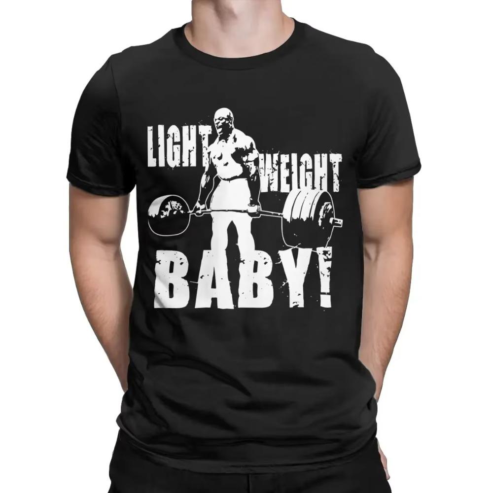 Light Weight Ronnie Coleman Men's T Shirt Novelty Tees Short Sleeve Round Neck T-Shirts Pure Cotton Printing Clothing