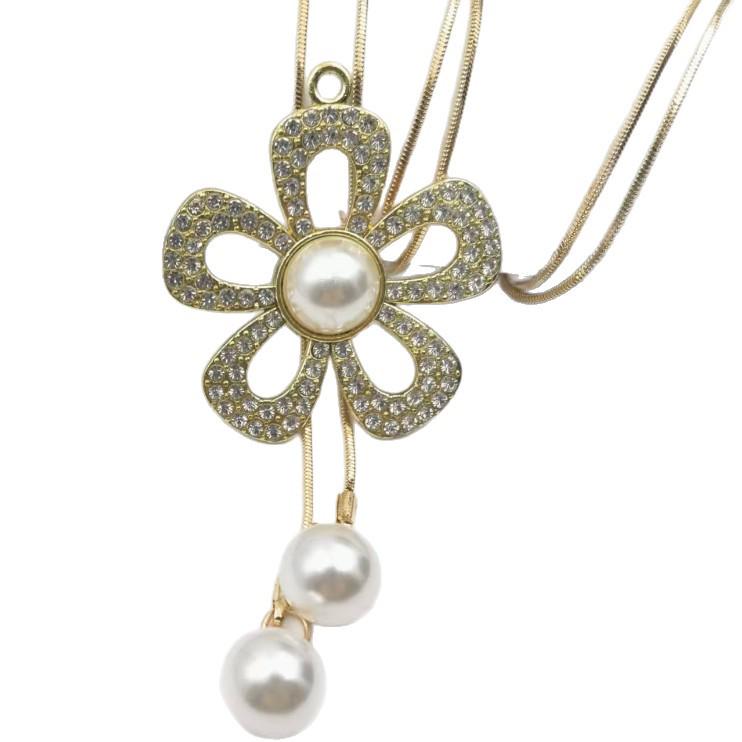 High-End Pearl Pendant Sweater Chain Necklace: Japanese & Korean Light Luxury Tassel for Autumn/Winter