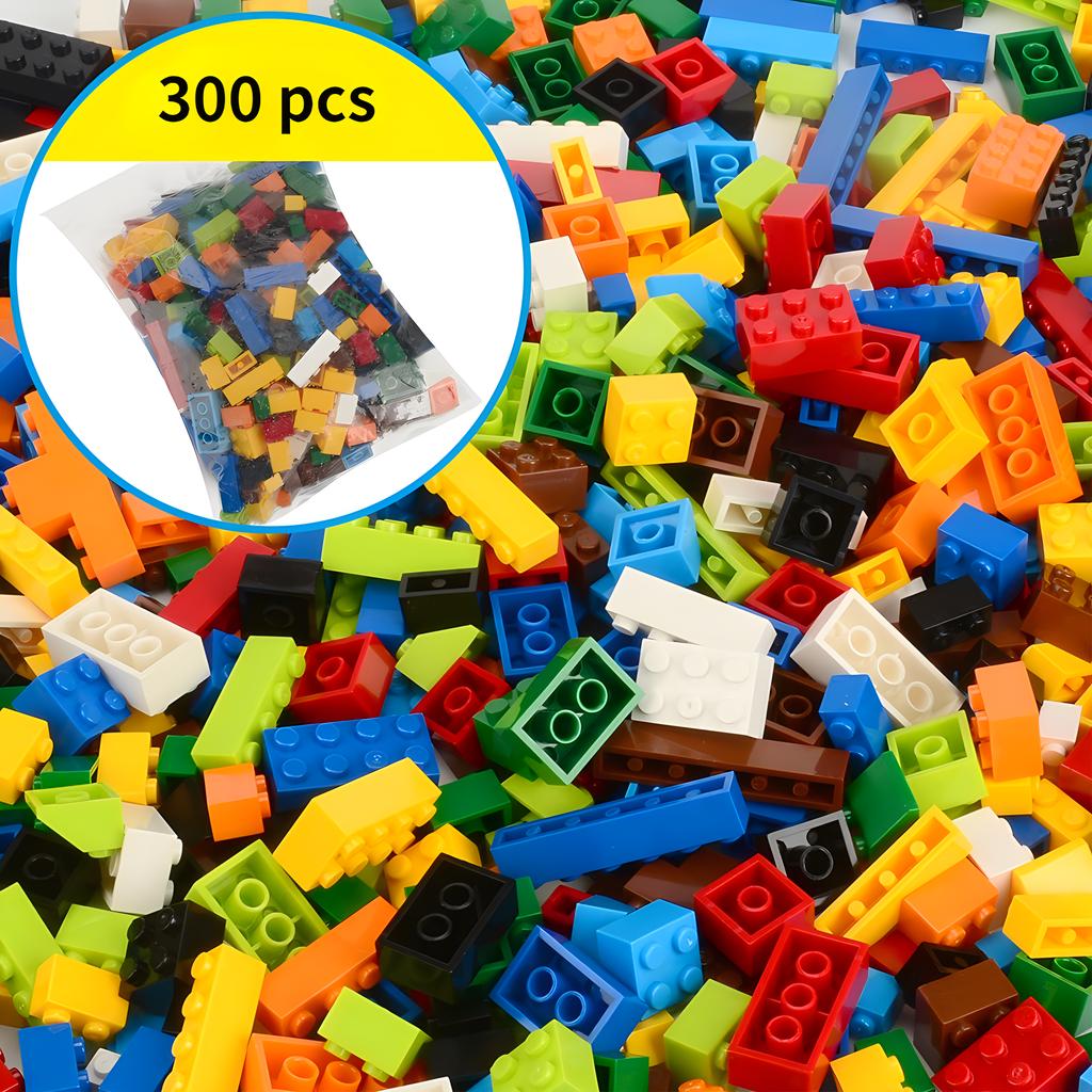 300/500/1000 DIY kreative Bausteine Großpackung Stadt Klassik Bausteine Zusammengebautes Geburtstagsgeschenk Pädagogisches Spielzeug für Kinder