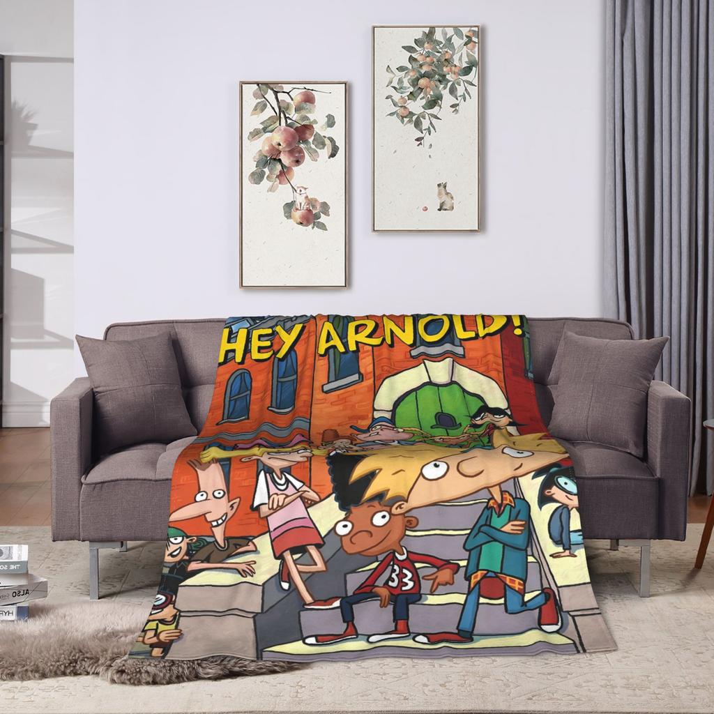 Manta do Hey Arnold Qualidade Macia Manta de Desenho Animado Inverno Crianças Adulto Sofá Cadeira Sofá Cama Colcha Gráfica